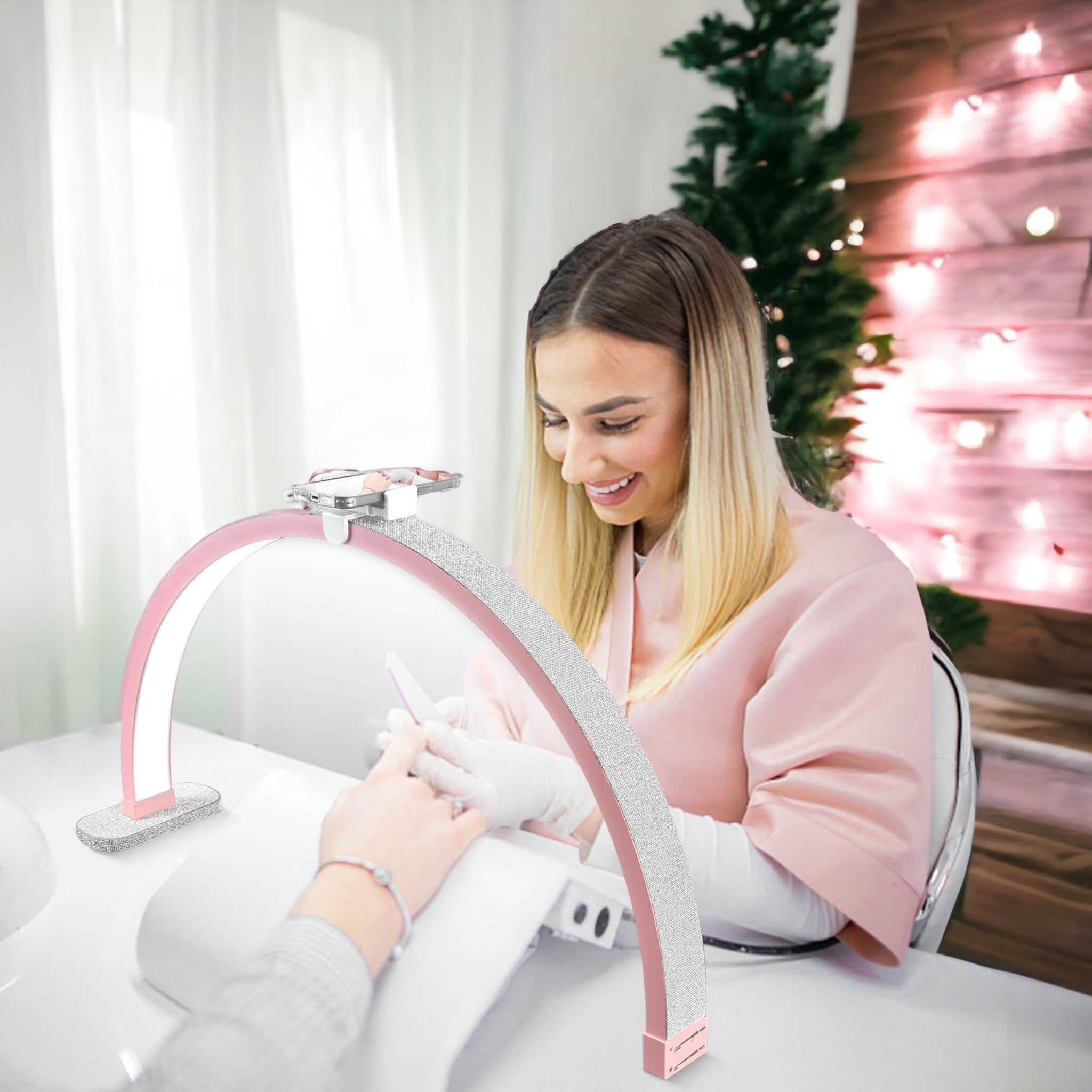 Half Moon Diamond skrivbordslampa 30 tum – fristående LED-nagellampa