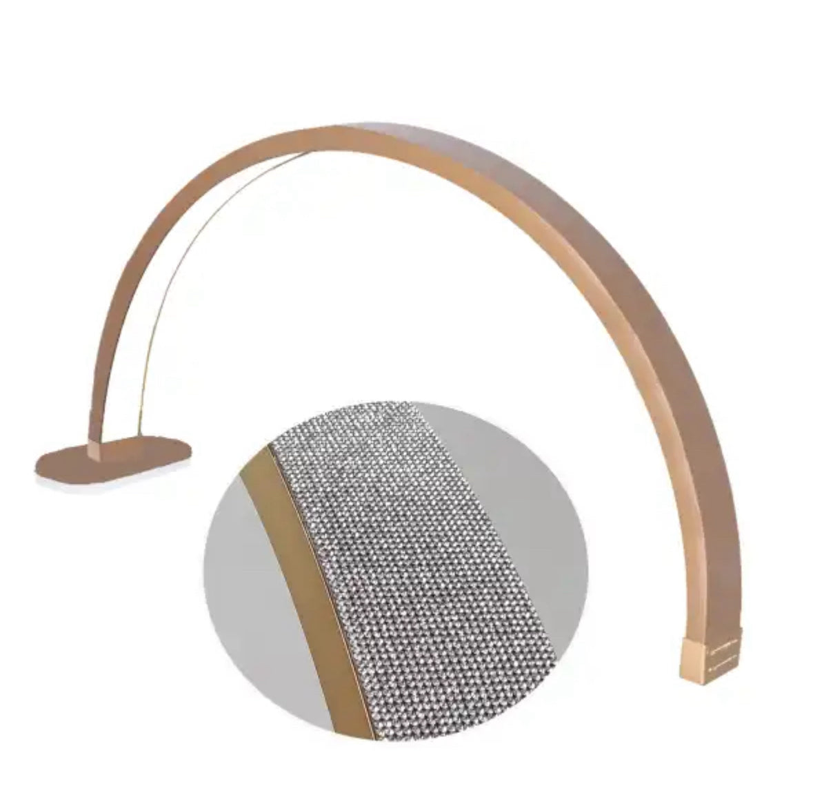 Half Moon Diamond skrivbordslampa 30 tum – fristående LED-nagellampa