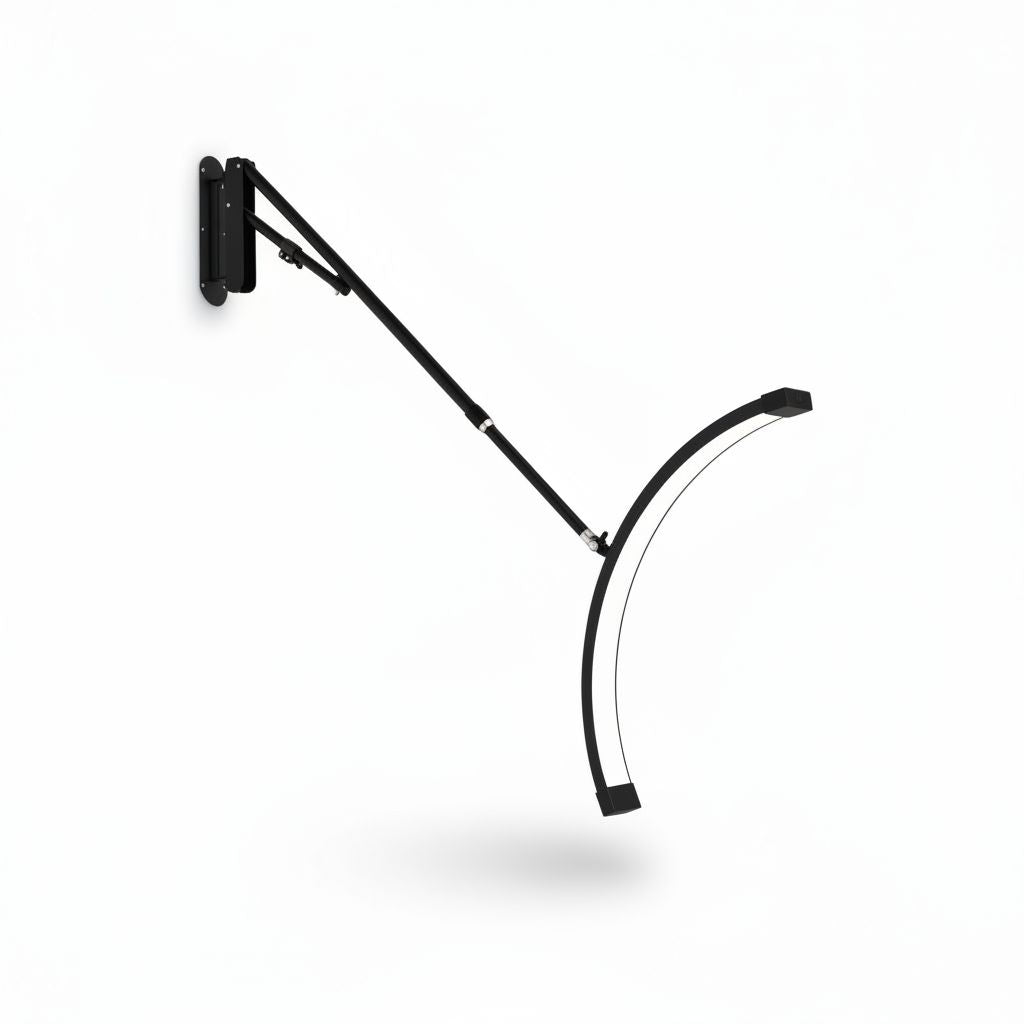 Väggmonterad halvmåneformad skönhetslampa