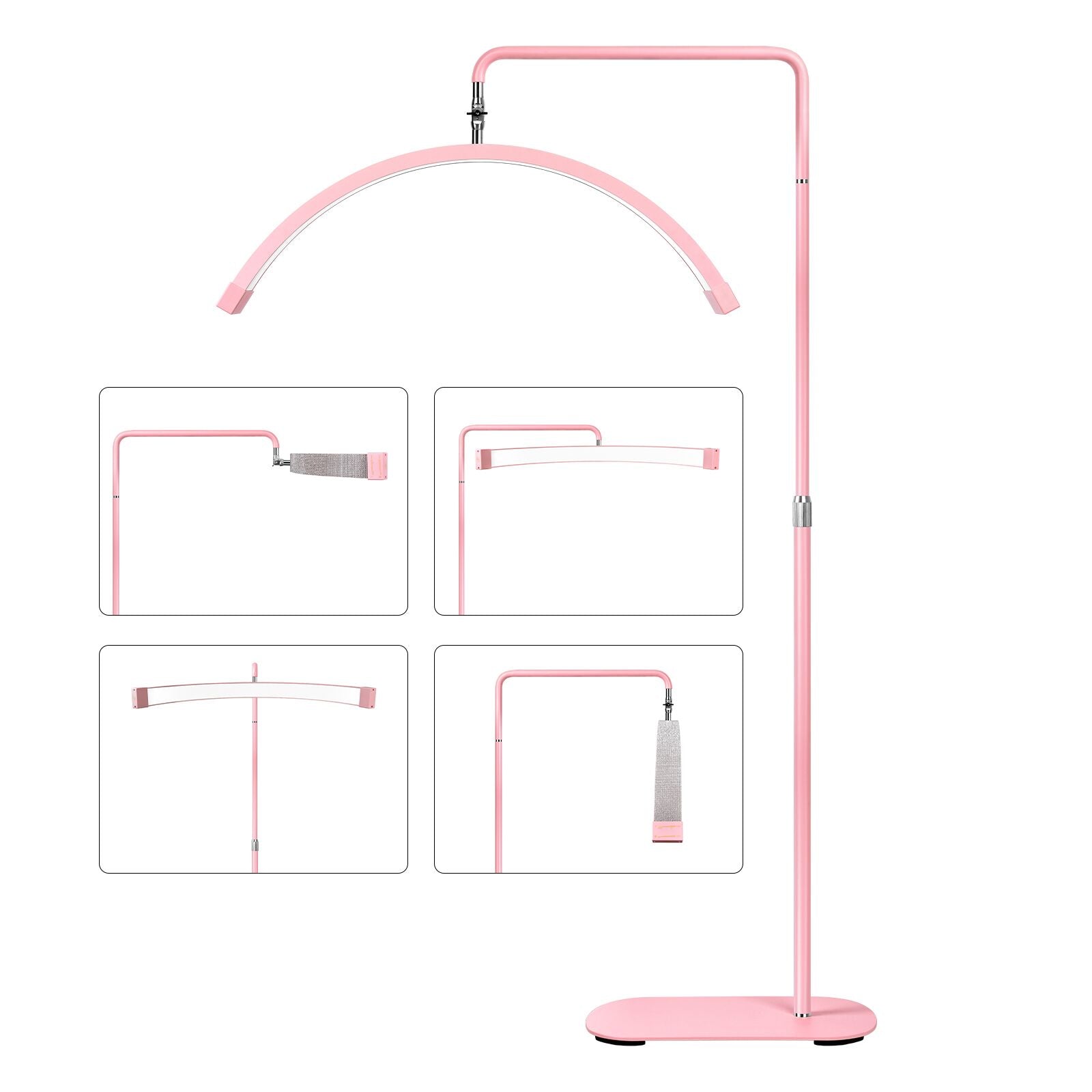 Multi-Angle Diamond Half Moon Lamp - Professionellt LED-skönhetsljus 28 tum | RJ Moon Pro X