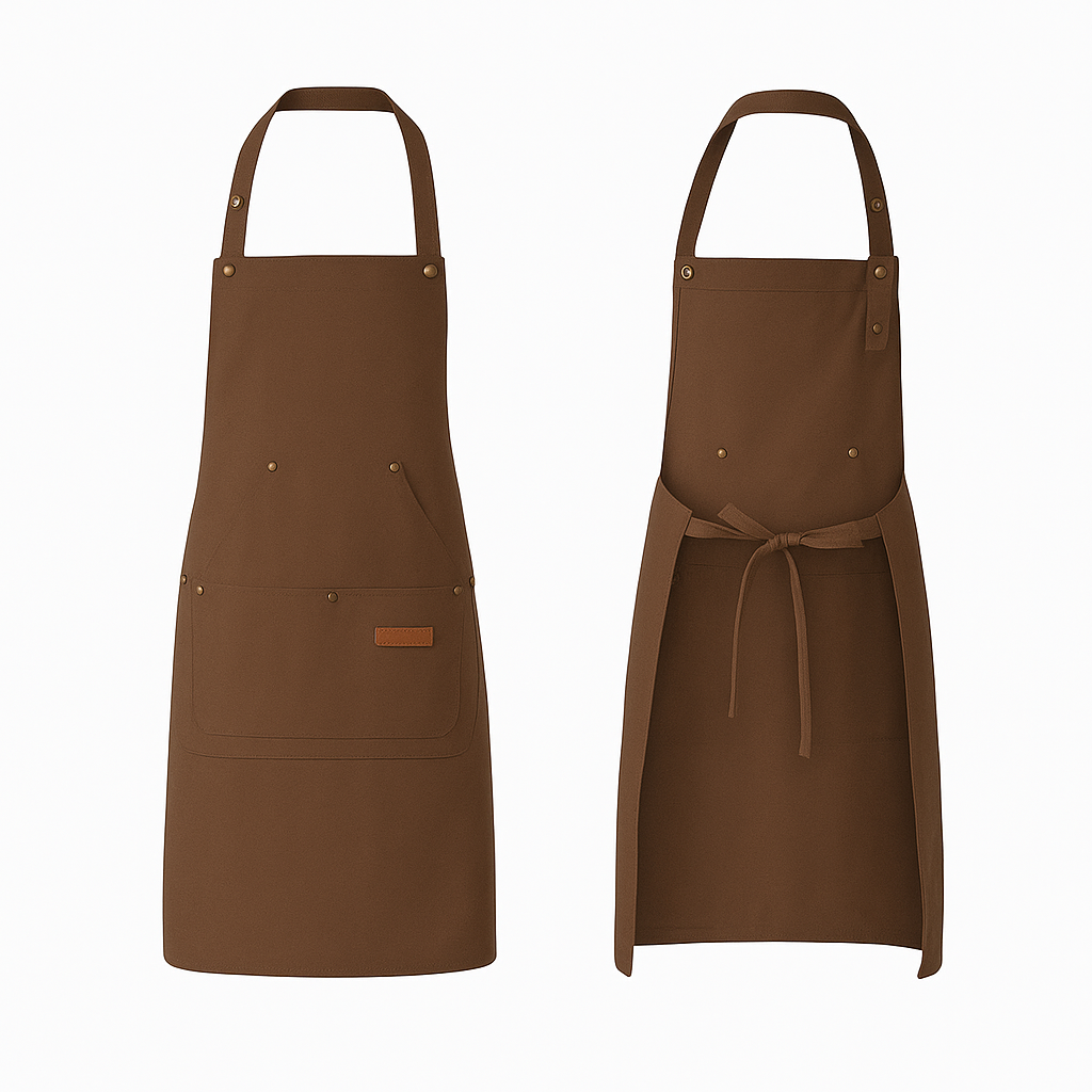 Skräddarsydda förkläden med fickor för skönhetsbranschen