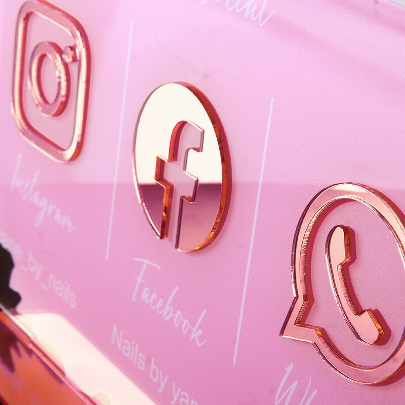 Anpassad skylt för sociala medier – trippelikon